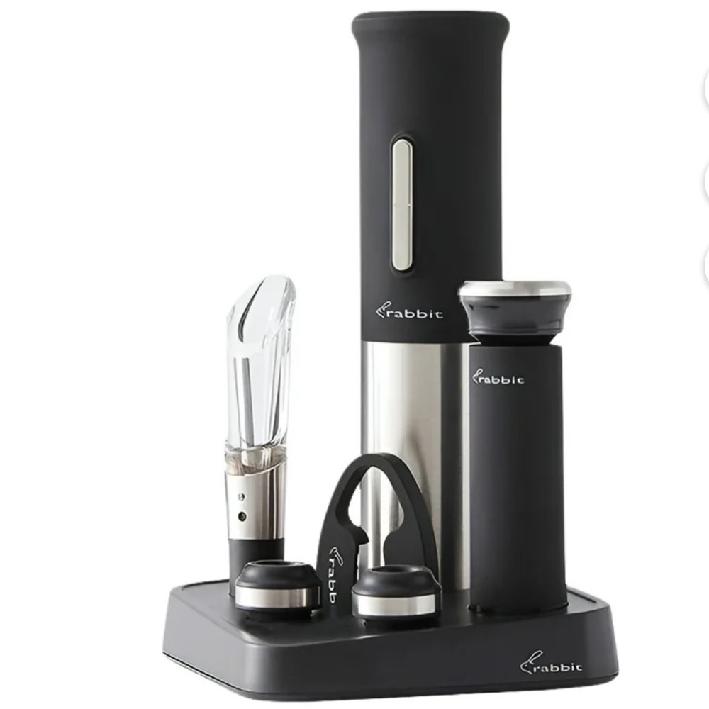 Electric Wine Set - Rabbit - Black (8 Pieces) - Picture 10 of 13
